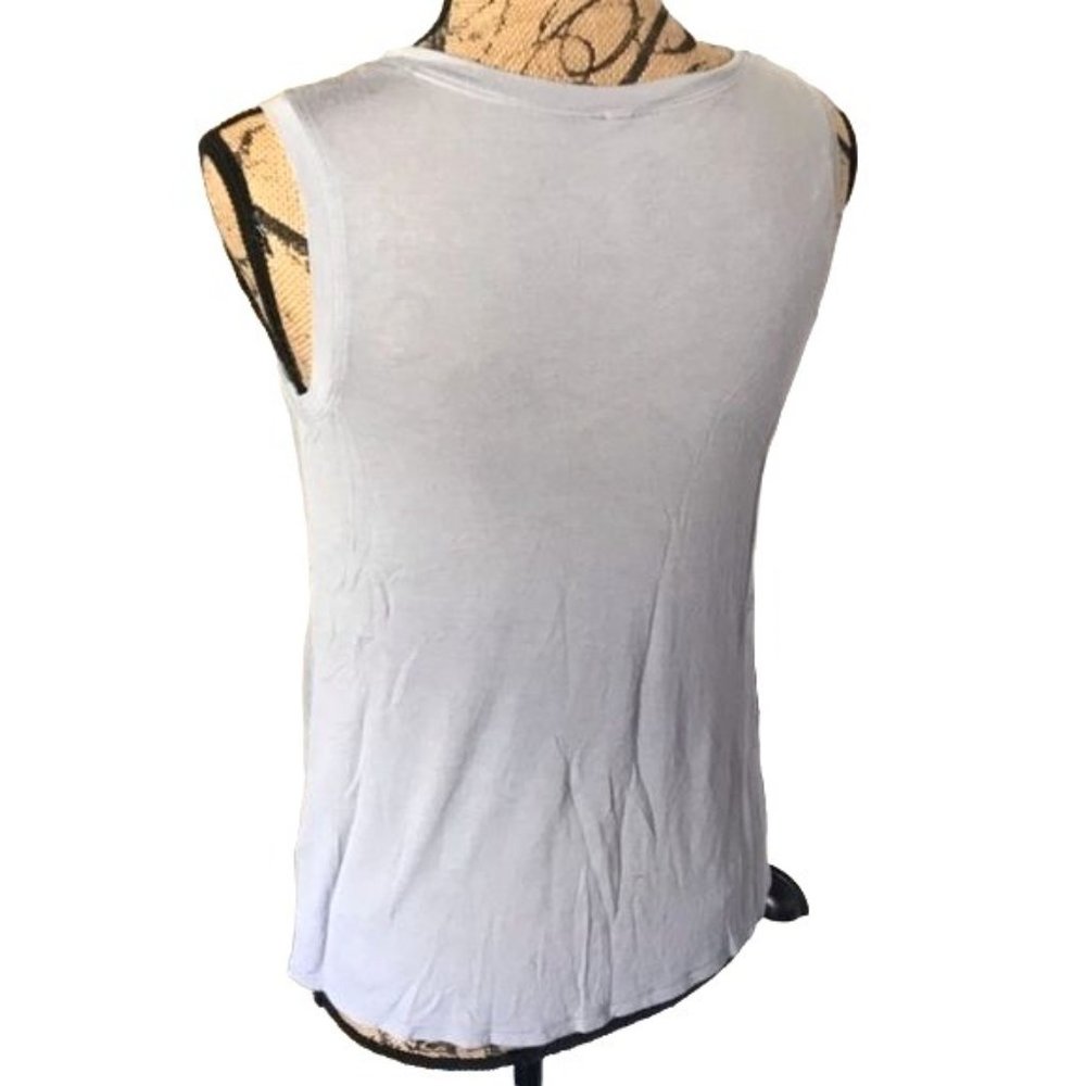 Xhilaration Tank Top Cami grey Geometric mesh cut out design Sleeveless XS - Picture 2 of 4